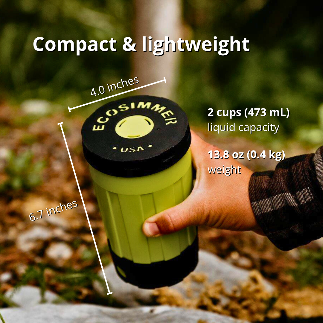 EcoSimmer 140W Electric Backpacking Stove | Simmer Anywhere Bundle (Battery + AC + DC Adapters)
