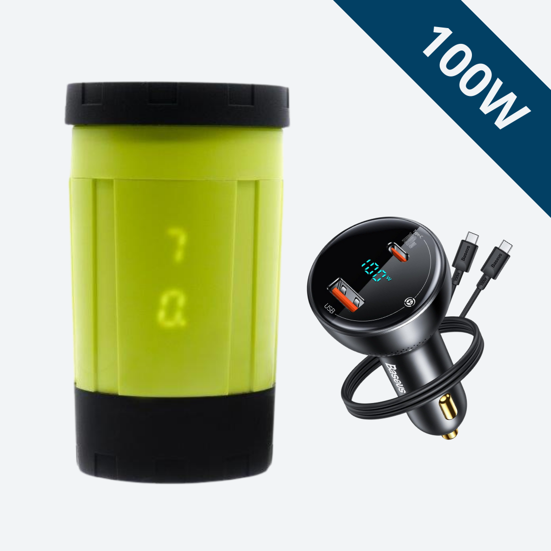 EcoSimmer 100W Electric Backpacking Stove + DC Car Charger Bundle | Baseus 100W USB-C Car Charger